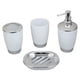 thumbnail image 1 of Juego De Accesorios De Baño De 4 Piezas, Materiales De Pp, Regalo De Inauguración De La Casa, Juegos De Decoración De Baño Negros, Incluye Dispensador De Jabón, Soporte Para Cepillo De Dientes, Taza Methold HA026635-02, 1 of 7