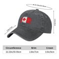 thumbnail image 5 of Canada Flag Baseball Cap Vintage Soft Washed Denim,Golf Dad Hat Adjustable Trucker Hats for Men Women Unisex Adult,Deep Heather, 5 of 6