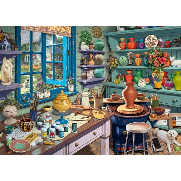 Rompecabezas Ravensburger Pottery Studio Sanctuary, 500 piezas