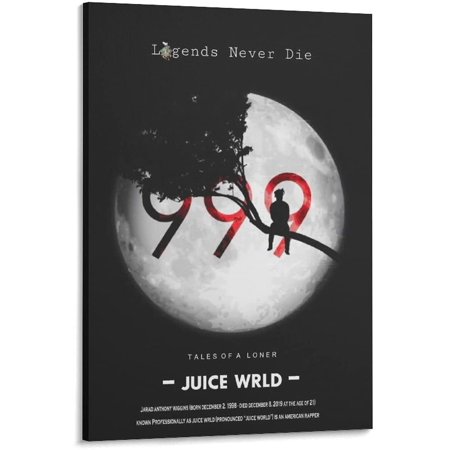 Juice Wrld 999 Poster Canvas Art And Bedroom Aesthetics Room Decoration Wall Living Room Printing Painting Modern Home Posters 08 12inch 20 30cm Walmart Canada