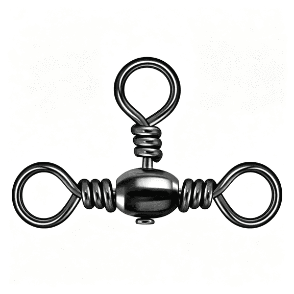 BESTSKY 50-Pack 3 Way Swivels Fishing Tackle High Strength Stainless Steel Barrel Swivels 35-175Lb Three Way Swivel for Saltwater Freshwater Catfish Rigs Surf Fishing Rigs