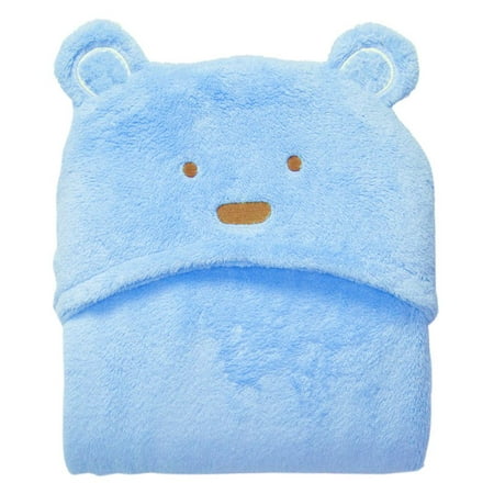 Lovely Baby Hooded Towel, Ultra Soft and Super Absorbent Toddler Hooded Bath Towel with Cute Bear Face Design, Great Infant/Newborn Shower Present for Boy and