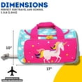 thumbnail image 6 of J World Girls Kids travel Duffle Bag with Wheels Carry-on Luggage, Unicorn, 6 of 7