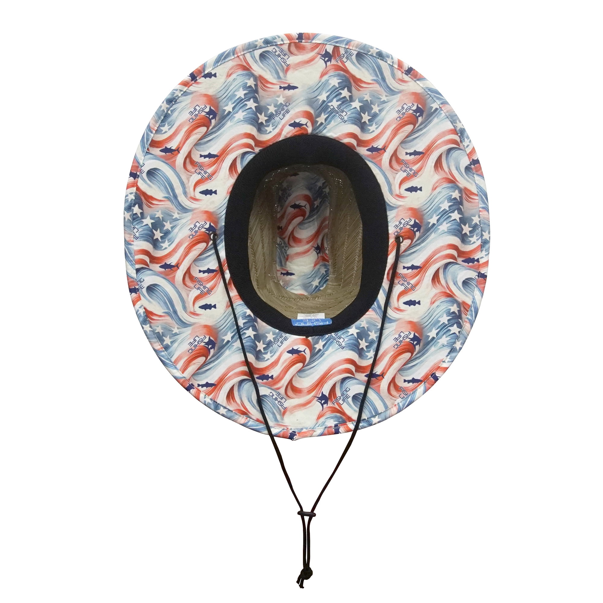 Fishing Life Mafa Quad Hat Straw Lifeguard Hat - Adult Unisex