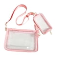 thumbnail image 3 of Bolso transparente de PVC transparente, bolso bandolera transparente para viajes y deportes. Rosa, 3 of 8