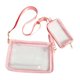 thumbnail image 3 of Bolsa transparente con bolsa pequeña y correa ajustable de PVC para festivales, conciertos y actividades al aire libre. Rosa, 3 of 9