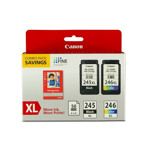 Canon PG-245XL, CL-246XL (8278B005) Black,Tri-Color Ink/Paper Combo