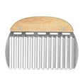 thumbnail image 2 of Vestitly Crinkle Cutter Veggies Stainless Potato Carrot Chip Vegetable Crinkle Wavy Chopper Cutter French Fry Slicer,Beige,6.22*4.72 inch, 2 of 7