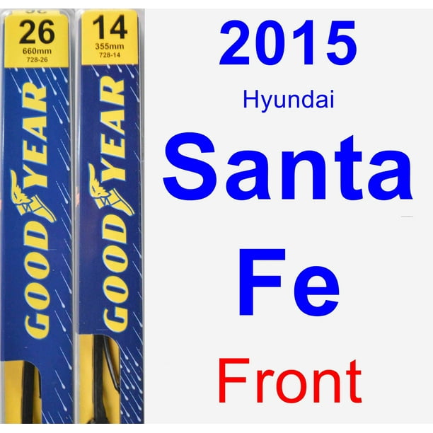 2015 Hyundai Santa Fe Wiper Blade Set Kit Front 2 Blades Premium Walmart Com Walmart Com