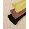 thumbnail image 6 of Toddler Girls Clothes Girls Pants Kids 3-Pack Casual Pants Toddler Solid Color Bell-bottomed Pants for Girls 1T 2T 3T 4T 5T Black Yellow Brown, 6 of 6