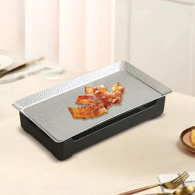 Parrilla de barbacoa japonesa, parrilla de mesa, calentador de alimentos multiusos, parrilla Yakitori para catering, bodas, fiestas, cocinas y eventos 28cm x 16cm