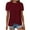 Wine-07, variant on Mittory Women's Short Sleeve Eyelet T Shirts Crew Neck Flowy Loose fit Summer Basic Casual Blouses
