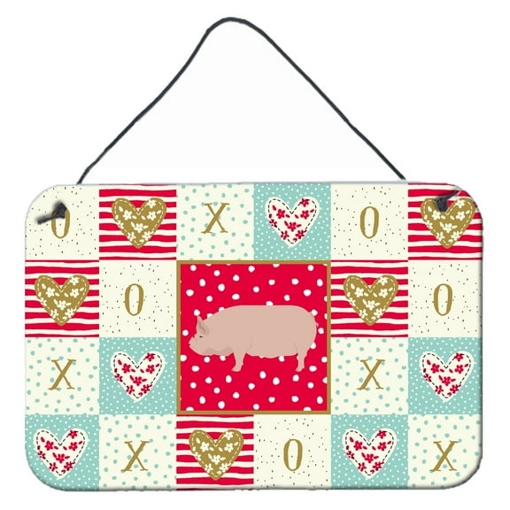 Caroline's Treasures CK5364DS812 Welsh Pig Love Wall or Door Hanging Prints, 8x12, multicolor