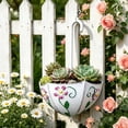 thumbnail image 5 of Cadancy Wall Hanging Planter Basket with Metal Frame, Umbrella Shaped Flower Pot Holder for Indoor Outdoor Plants, Decorative Garden Wall Mounted Vase, 5 of 9