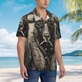 thumbnail image 3 of Disketp Vintage Ram Pilot Hawaiian Shirts for Men,Mens Casual Short Sleeve Button Down Shirts Beach Shirt,X-Large, 3 of 7
