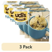 (3 pack) Udi's Gluten Free Blueberry Muffin Mug Cake Mix, 8.4 oz, 4 Count