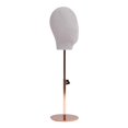 thumbnail image 3 of Modelo de Cabeza de Maniquí Soporte de Acero Inoxidable Profesional con Base de Metal Maniquí Estable para Sombreros Estante de Exhibición Auriculares Franela Gris Yinane Sostenedor del sombrero del maniquí, 3 of 8