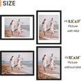 thumbnail image 5 of OASIS 10x14 Picture Frame Set of 5, Display Pictures 8.5x11 with Mat or 10x14 Without, Wall Gallery Poster Frames, Black, 5 of 12