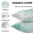 thumbnail image 4 of Waterproof Throw Pillow Covers Set of 2, 16x16 Inch Turquoise Polka Dot Decorative Pillowcases Outdoor Pillow Slip Cushion Covers Set for Couch Tent Abstract Modern Art Dots Watercolor, 4 of 7