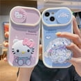 thumbnail image 2 of Sanrio 3D Hello kitty cinnamoroll titular deslizante Cámara protección teléfono funda para Iphone 11 12 13 14 Pro Max X Xs Xr plus cubierta xuanjing unisex, 2 of 2