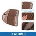 thumbnail image 2 of Almohada lumbar de masaje para asiento de automóvil Unique Bargains con cuentas de bambú 38x44cm Malla Marrón 1 Pc, 2 of 6