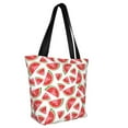 thumbnail image 3 of Kdxio Hand Drawn Watermelon Women Reusable Grocery Bags Foldable Ripstop,Reusable Shopping Bags for Shopping,Gym,Gift, 3 of 8