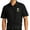 Deep Black, variant on Mens Pickleball Patch Short Sleeve Polo Shirt, Large White