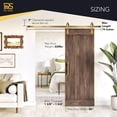 thumbnail image 3 of Rio Salto Gold Barn Door Hardware Kit Adjustable Length Sliding Hardware Modern Barn Interior Brushed Brass Panel Hardware Hardware Kit, 2 6ft Single Door - NO DOOR, 3 of 9