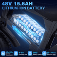 thumbnail image 4 of ZorixBike 750W Electric Bike for Adults,16" Fat Tire E Mountain Bike,48V 15.6AH Battery up to 70 Miles Range,Full Suspension and 7-Speed, 4 of 8