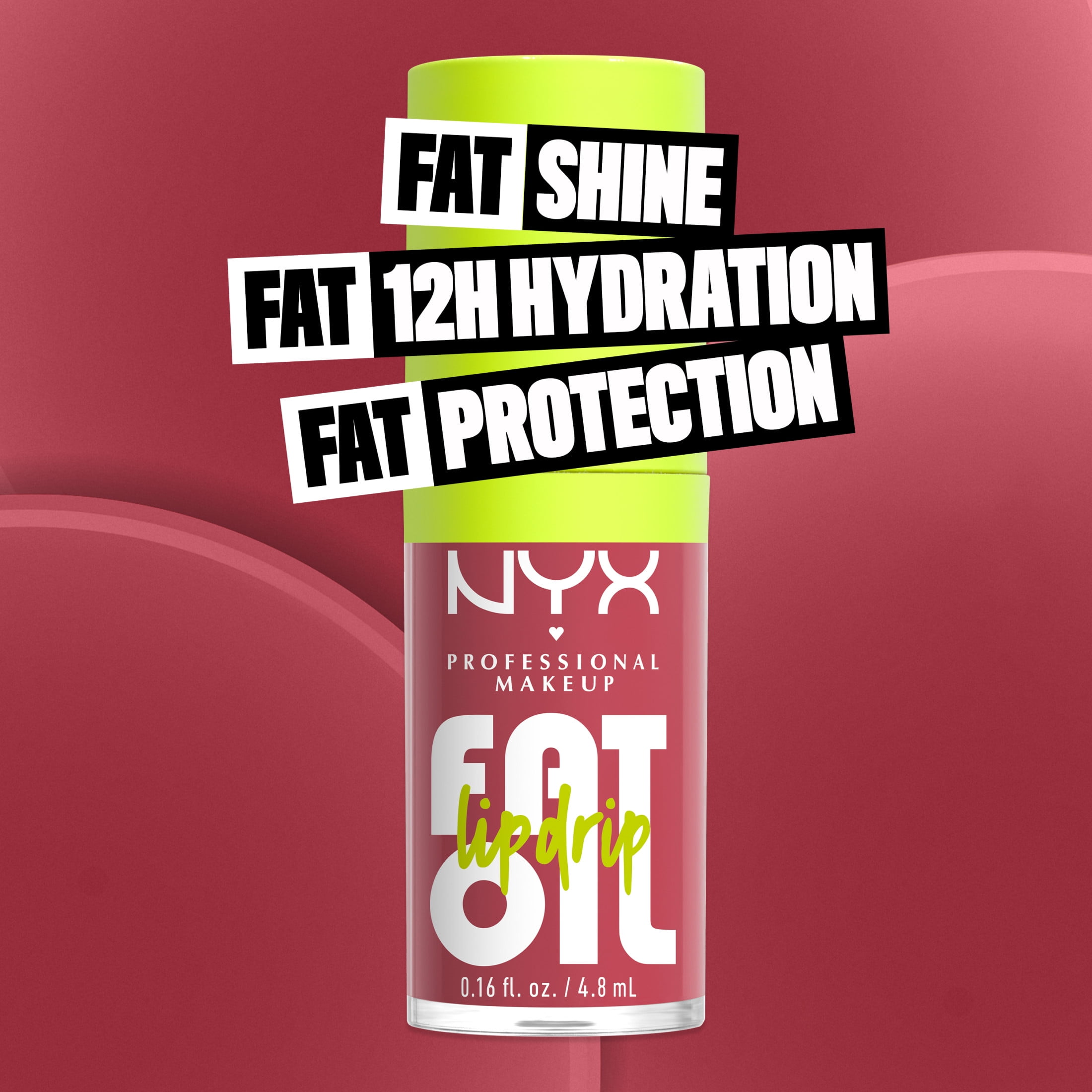 NYX Professional Makeup Fat Oil Lip Drip Lip Oil, 12 Hour Hydration Lip Gloss, Chillin Like A Villain, 0.16 fl oz