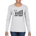 thumbnail image 1 of Love's Signal Love Language Couple Valentine's Day Womens Graphic Long Sleeve T-Shirt, White, X-Large, 1 of 3