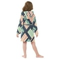 thumbnail image 7 of FORMRS Niños Bathrobe Unisex Hooded Robe Soft Plush Pajamas Sleepwear, Size 4-6T, Isometric Pink, 7 of 7