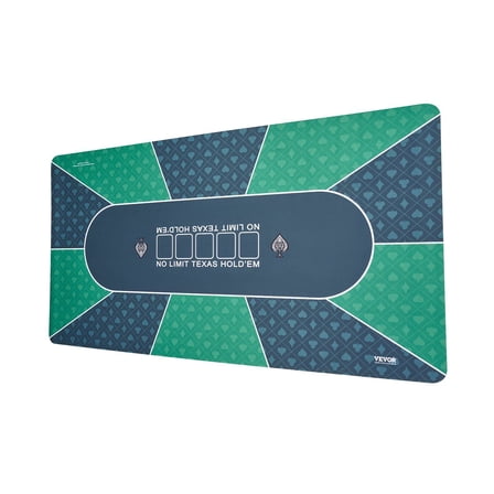 STAWAY Foldable Poker Table Top 70 x 35 Inch - Durable Non-Slip Rubber Mat for 6-8 Players - Easy to Clean Green Poker Mat with Carrying Bag for Home and Outdoor Use