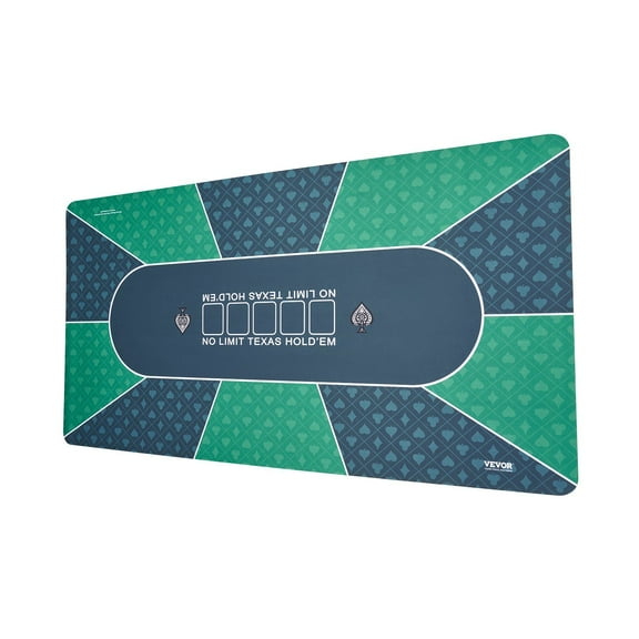 STAWAY Foldable Poker Table Top 70 x 35 Inch - Durable Non-Slip Rubber Mat for 6-8 Players - Easy to Clean Green Poker Mat with Carrying Bag for Home and Outdoor Use
