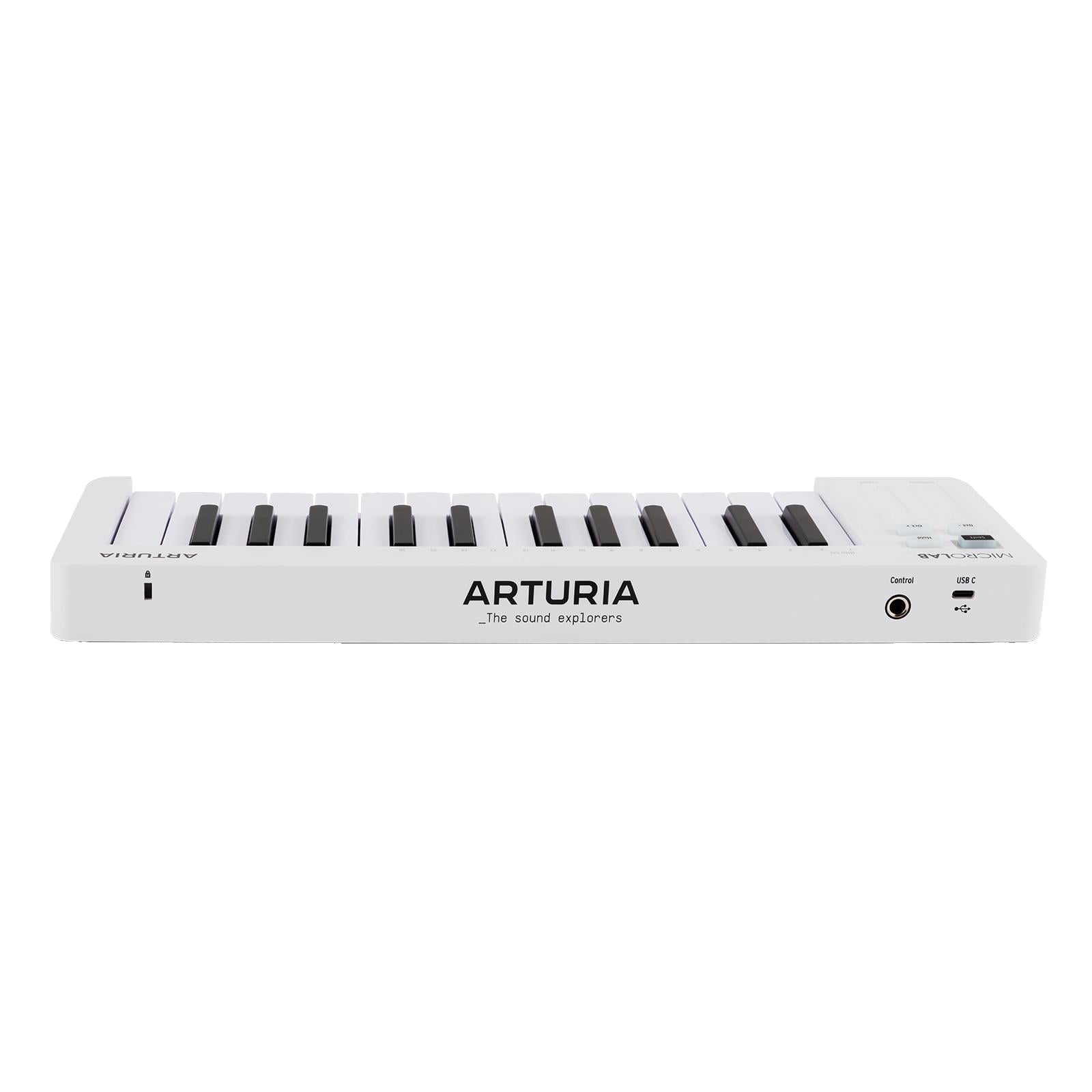 Arturia MicroLab mk3 White Ultra-Compact MIDI Controller with Case Package