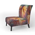 thumbnail image 3 of Designart "Opulent Fantasy Dress II" Orange Chaise d'Appoint Mode Rembourrée - Fauteuil Charmant pour Salon, 3 of 7