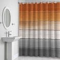 thumbnail image 5 of Orange Grey Shower Curtain for Bathroom Decor, Gradient Wood Grain Vintage Farmhouse Waterproof Fabric Shower Curtain, 36"x78" Set with 12 Hooks, 5 of 9