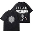 thumbnail image 2 of 2hollis The Star Tour Wash T-Shirts Streetwear Tops Women Men HipHop Cotton Short Sleeve Tee, 2 of 6