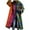 Multicolor, variant on Mifelio Women's Raincoats Women's Overcoat Thickened Classic Long-Length Color Matching Plaid Print Winter Lapel Outwear Coat with Pockets Windbreaker Women Multicolor M