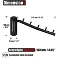 thumbnail image 2 of Folding Clothes Hanger Rack, Stainless Steel Swing Arm Hook Holder, Clothing Hanging System Drying Closet Storage Organizer Matte Black Wall Mount, SHR100-PB, 2 of 9