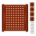 thumbnail image 2 of Privacy Screens Fence Panel, 3 Panel Wooden, 37in Height, Air Conditioner Fence Panels, for AC, Trash, Pool Pumps, Outdoor Space, Brown, 2 of 8