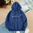 thumbnail image 4 of Graphic Hoodies for Women Fall Winter Long Sleeve Positive Message Hooded Sweatshirt with Pockets Pullover Tops, 4 of 5