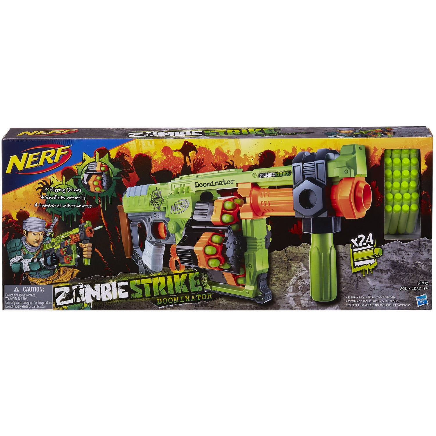 Nerf Zombie Strike Doominator! Épica Shotgun Estilo Minigun 