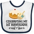 thumbnail image 3 of Inktastic 1st Hanukkah Childs Dreidel Boys or Girls Baby Bib, 3 of 4