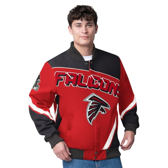 Men's G-III Extreme Red Atlanta Falcons Maximum Racing Full-Snap Jacket