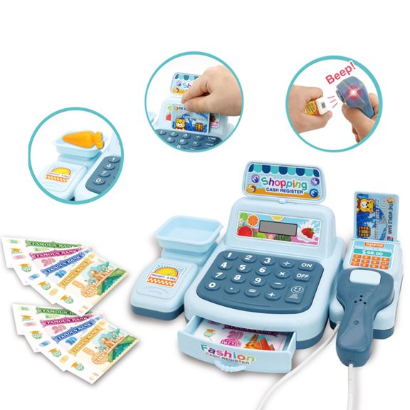 Juguete De Pago De Supermercado, Juego De La Caja Registradora De La Caja Registradora Multifuncional Mejora Las Habilidades Matemáticas Para Niños
