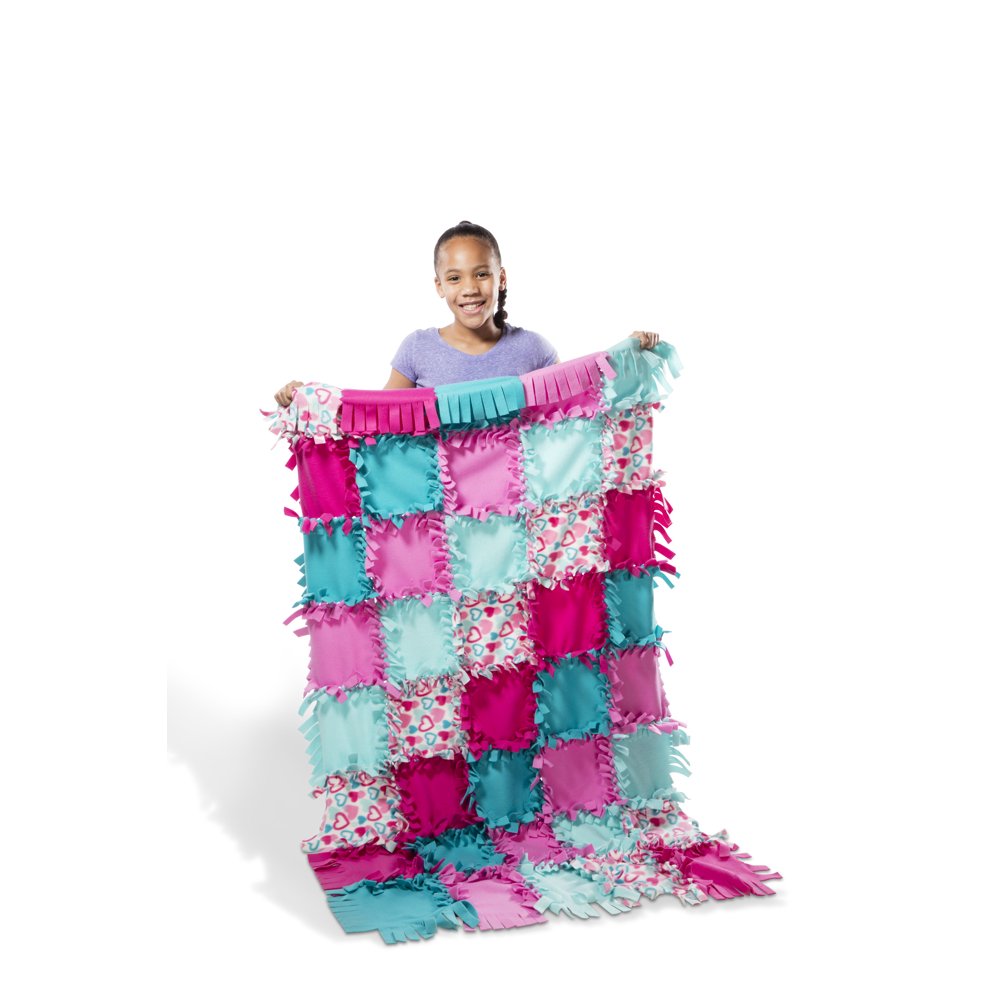 Melissa & Doug Created by Me! Heart Fleece Blanket NoSew Craft Kit (40