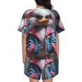 thumbnail image 6 of Fuzoiu Lady Duck Print Women's Short-Sleeved Pajama Set,Lounge Sleepwear Set,Womens Pajama Sets 2 Piece,Button-Up Top and Shorts with Pockets-Large, 6 of 7