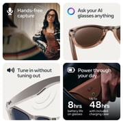 Ray-Ban Meta (Gen 2), Wayfarer, Shiny Black, Transitions® Graphite Green Lenses | Smart AI Glasses