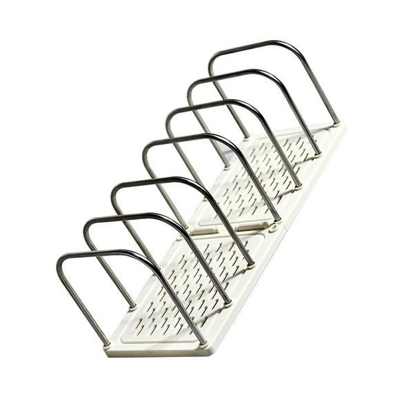 Desktop File Organizers Metal Wire Magazine Stand Bookshelf for Desk 6 Slot File Sorter Organizers Rack 14.5x5.7x5.3Inch